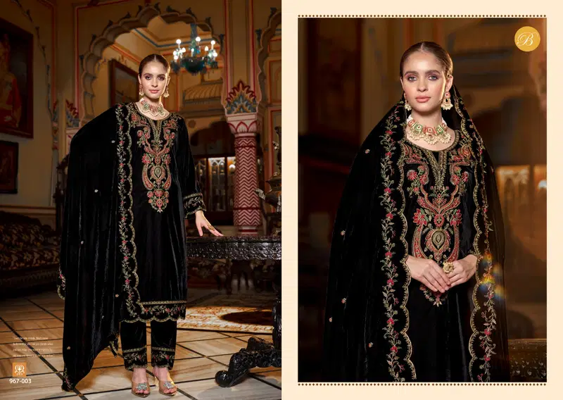 Gulzaar 967 Series By Belliza Winter Wear Velvet Dress Material Wholesale Shop In Surat
